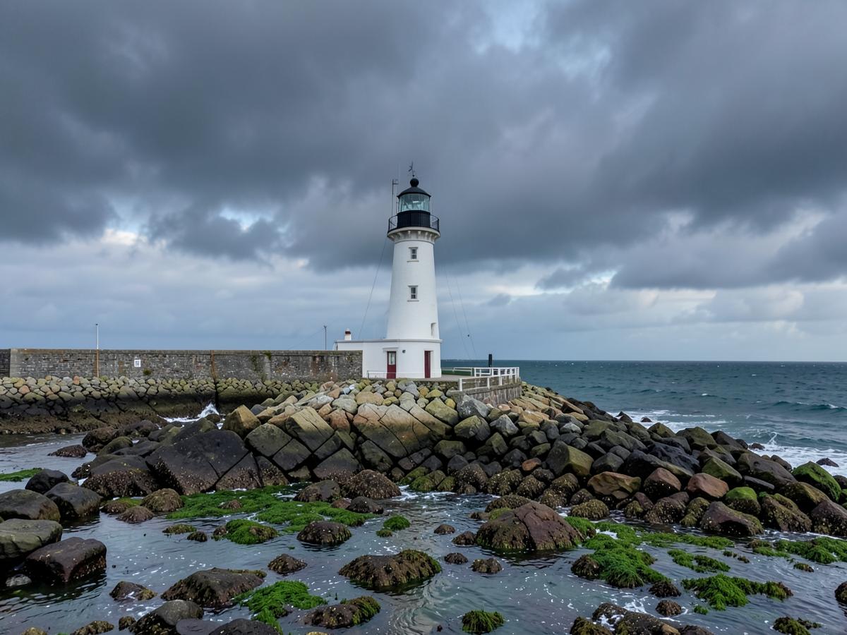 La Corbière lighthouse on its rocky causeway on Jersey's south-west tip